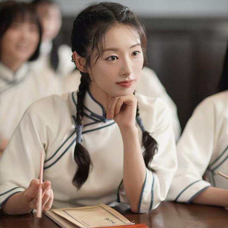 中華民国風学生服、5月4日青少年服、男女レトロ風卒業式制服、合唱朗読コンクールパフォーマンス服|undefined