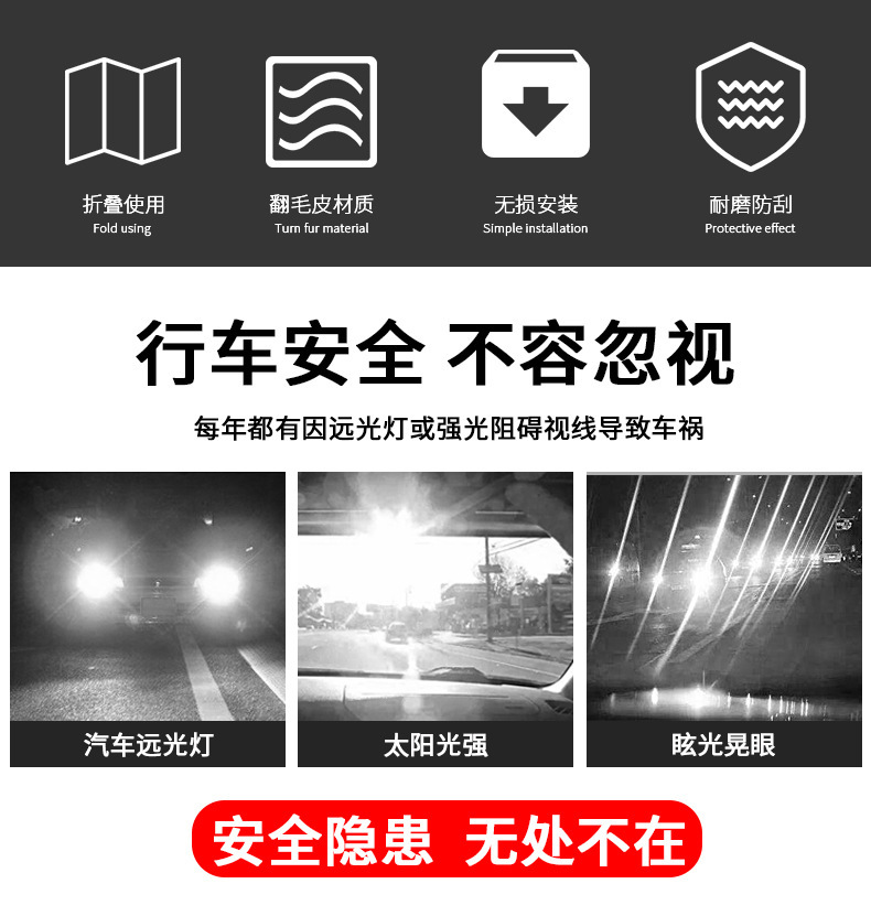 Cross-Border Customizable Logo Amazon Popular Car Sun Visor Anti-Glare Sun Visor Sun Visor Goggles