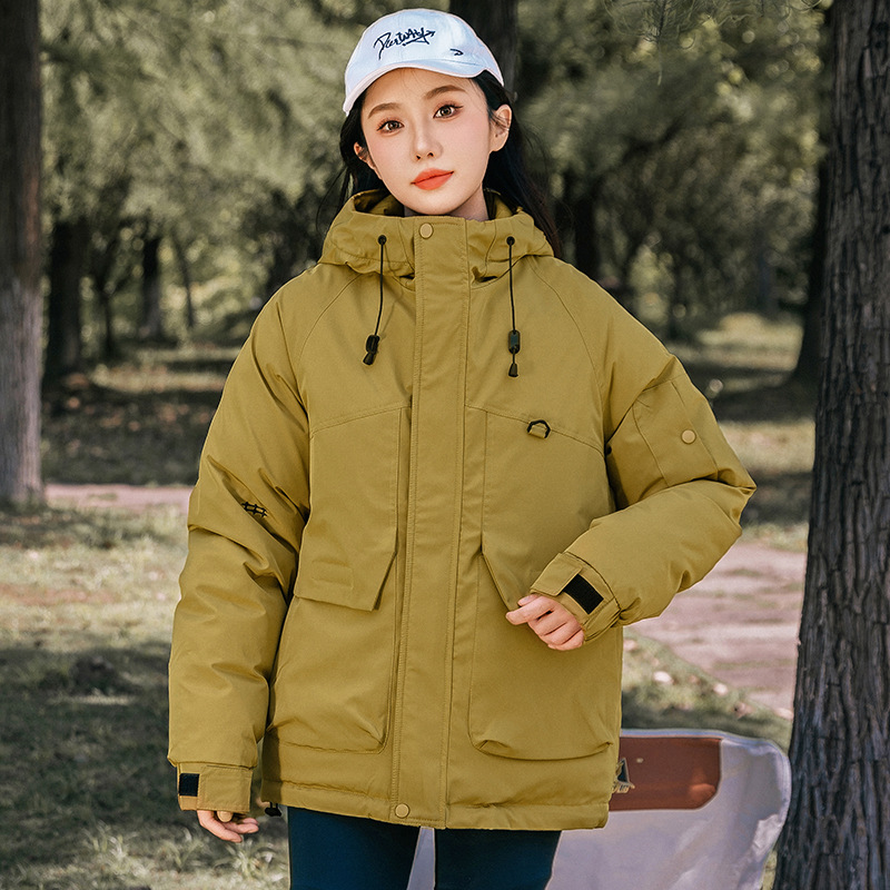 Área de asalto al aire libre para hombres y mujeres en invierno 2025 nueva ropa de algodón caliente a prueba de viento ropa de trabajo chaqueta casual abrigo de moda image 4