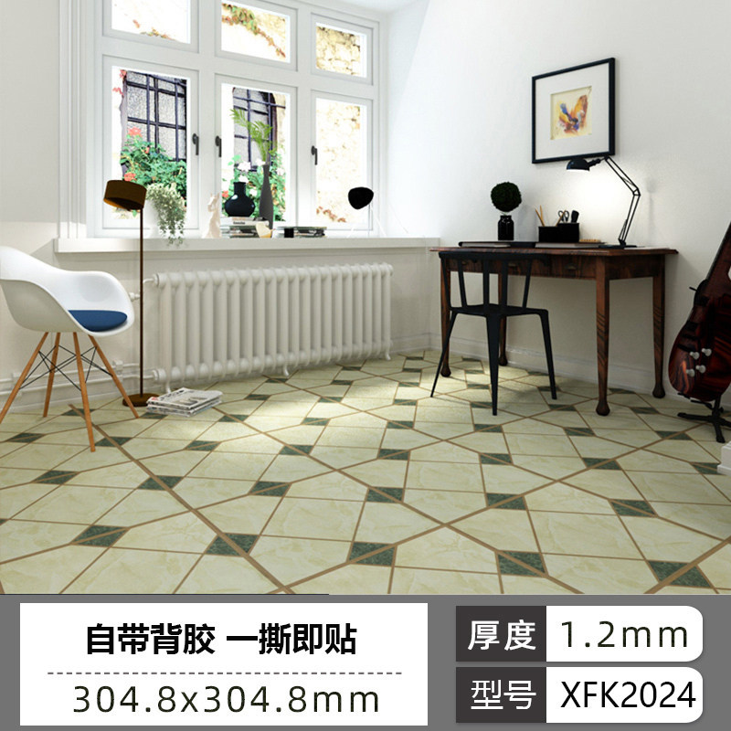 Piso de baño autoadhesivo alfombra impermeable de suelo de cemento renovación de suelo de suelo ladrillo de suelo antideslizante cuero image 10