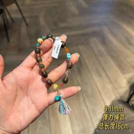 沉香手串复古时尚温柔多宝单圈手持木质盘玩手串手链女款6558