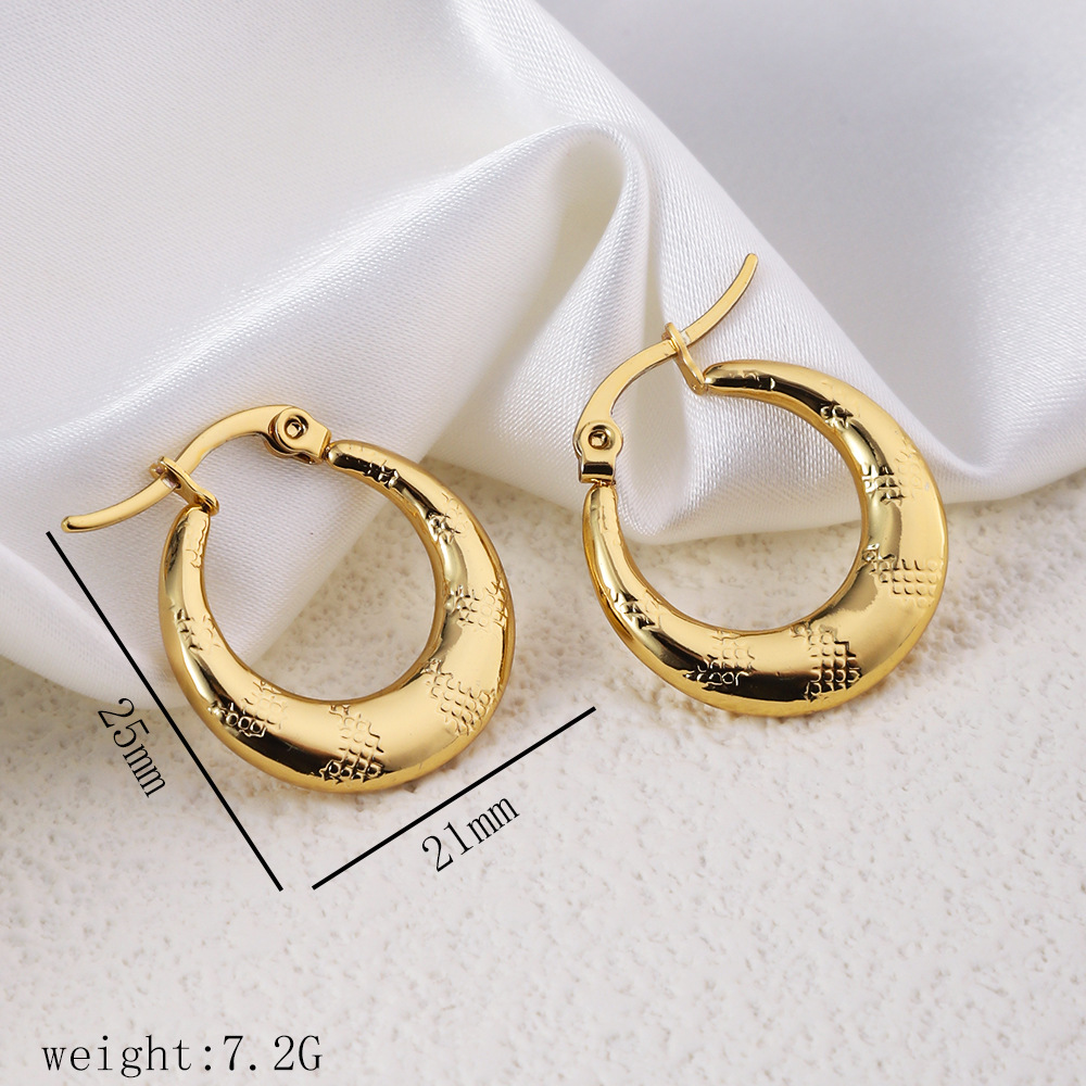 1 Pair Simple Style Commute Geometric Heart Shape Plating Titanium Steel Drop Earrings Earrings Ear Studs display picture 4