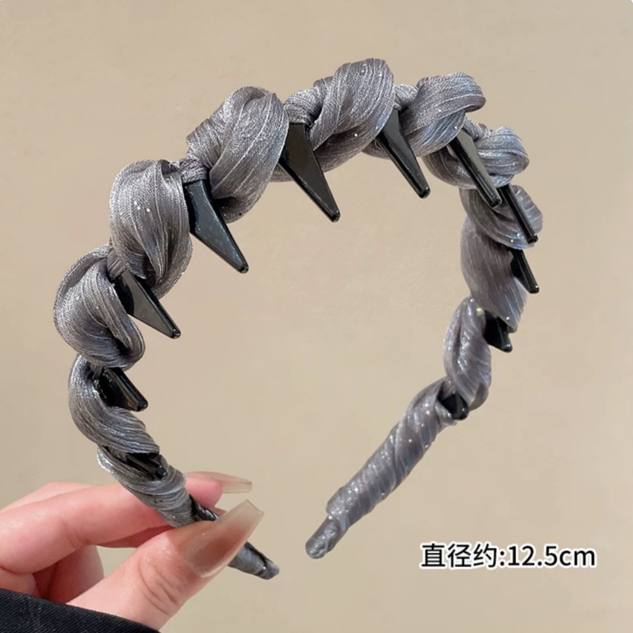 11#Gray organza waves
