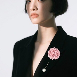 Microfiber Korean Flower Brooch Handmade Microfiber Fabric Men's Corsage Jewelry Corsage Wedding Full Corsage