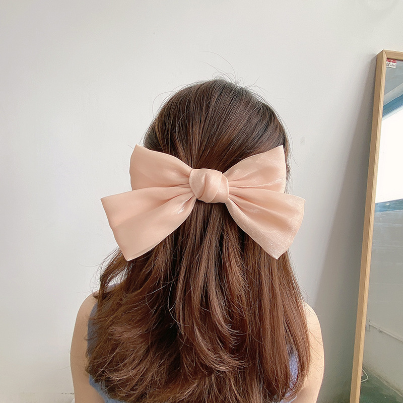 30g Weight Hair Clip Hair Accessories Type 1 Piece Quantity Holiday, Daily Occasion Bow Knot Pattern Women's Gender Sweet, Simple Style Style Women's Sweet Simple Style Bow Knot Cloth Hair Clip 8