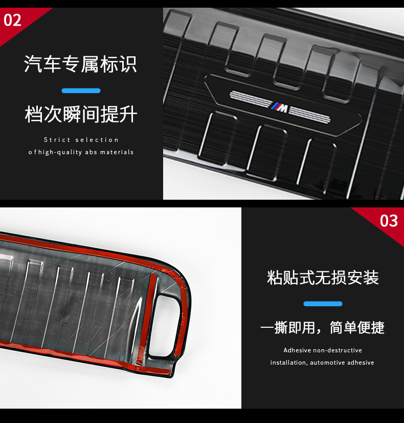 Suitable for Bmw's New X5Lx7 Rear Guard Plate, Threshold Strip, Trunk Cover, Protective Plate, Modified Interior Decoration Accessories