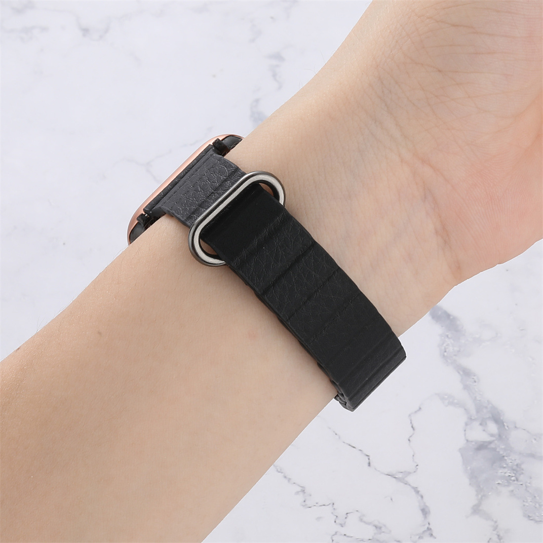 25g Weight Apple Smart Watch Magnetic Strap Classification Microfiber Leather Material Solid Color Pattern Casual, Fashion style Style Casual Fashion Style Solid Color Apple Smart Watch Magnetic Strap 8