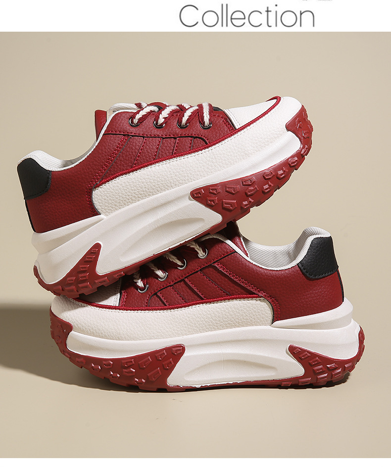 Women's Platform Running Sneakers Korean Style Height Increasing_voghion.com