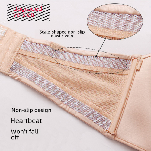 Direct factory sale no underwire bra with shaping and non-slip upper support, thick small cup invisible strapless bra