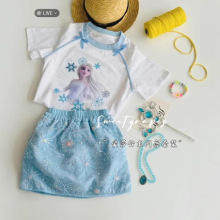 女童夏套装2025新款夏季爱莎短袖裙子两件套儿童超好看夏装衣服