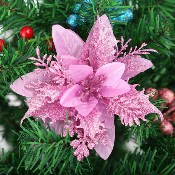 Christmas decoration gold powder flower rattan flower ring…