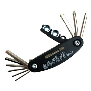 Plated 16-in -1 functional folding mountain bike repair tool combination repair tool hexagon socket