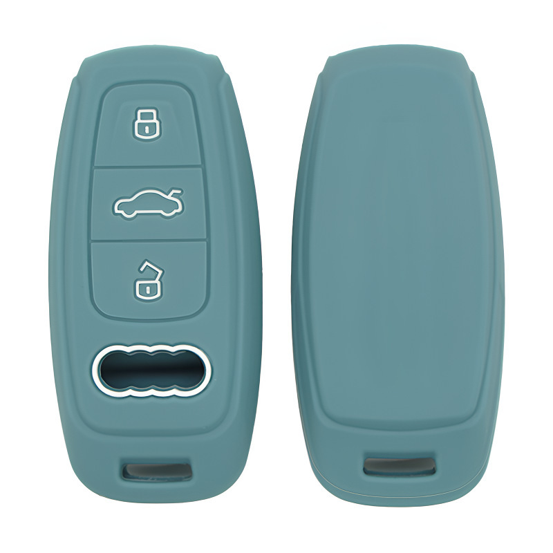 Suitable for Audi New Key Bag A6L Imported A7A8 Car Remote Key Silicone Protective Cover Key Cover