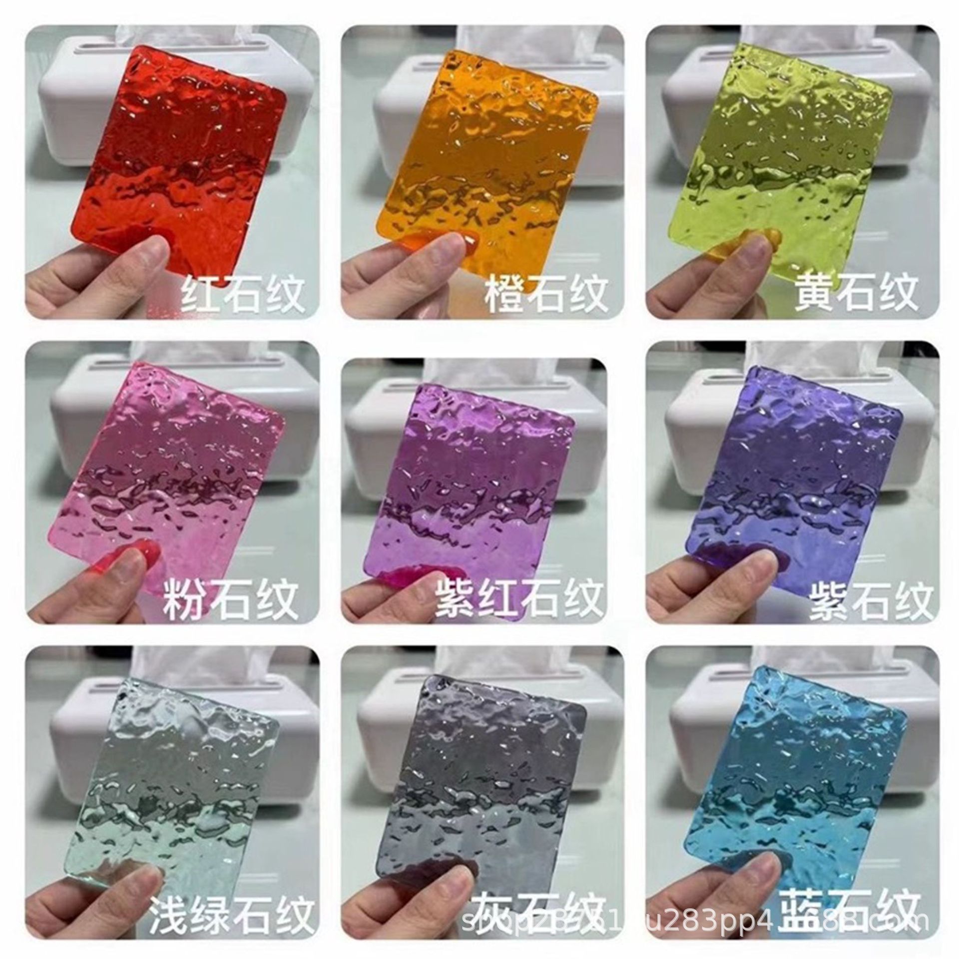 高透明亚克力板板热弯粘贴成型展示架柜子石头纹条纹零切加工diy