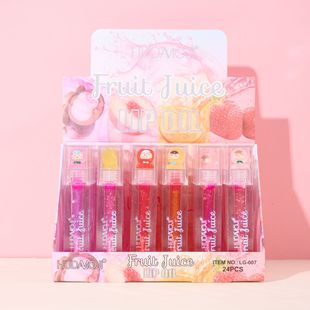 Cross-Border Makeup Hudamoji Fruit Cute Baby Warm-Changing Lip Oil Water-Glossy Mirror Pouty Lips Waterproof Long-Lasting Lip Gloss