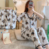 Summer pijama, cartoon trousers, cute set, with short sleeve, 3 piece set, Korean style