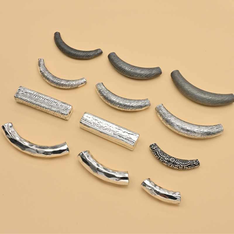 チベットシルバー曲管タイシルバージュエリーレトロペンダント diy 手作りネックレスブレスレット織りペンダント古代シルバーアクセサリーアクセサリー|undefined