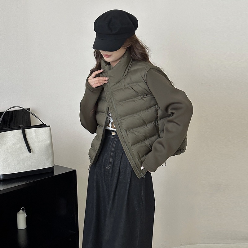 轻薄简约棉服女2025新款立领秋冬时尚修身韩系棉衣外套外贸|undefined