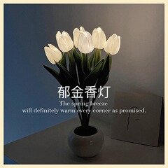 Ledチューリップの小夜灯は花束をまねて寝室のベッドのヘッドライトをまねて雰囲気灯を飾ります。
