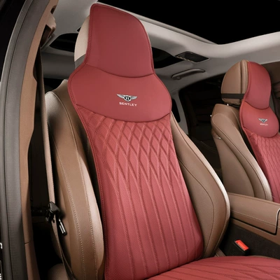 Bentayga, Elegant Seat Cushion, Lumbar Support, Waist support - type-b-volcano-red-bentley-backrest-one-piece