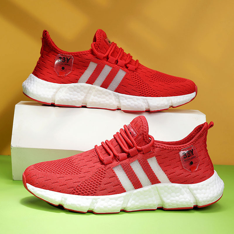 2025 New Breathable Casual Shoes 7 Colors Men's Sports Shoes Trendy Shoes Fly Woven Men's Shoes E-Commerce Popular Running Shoes
