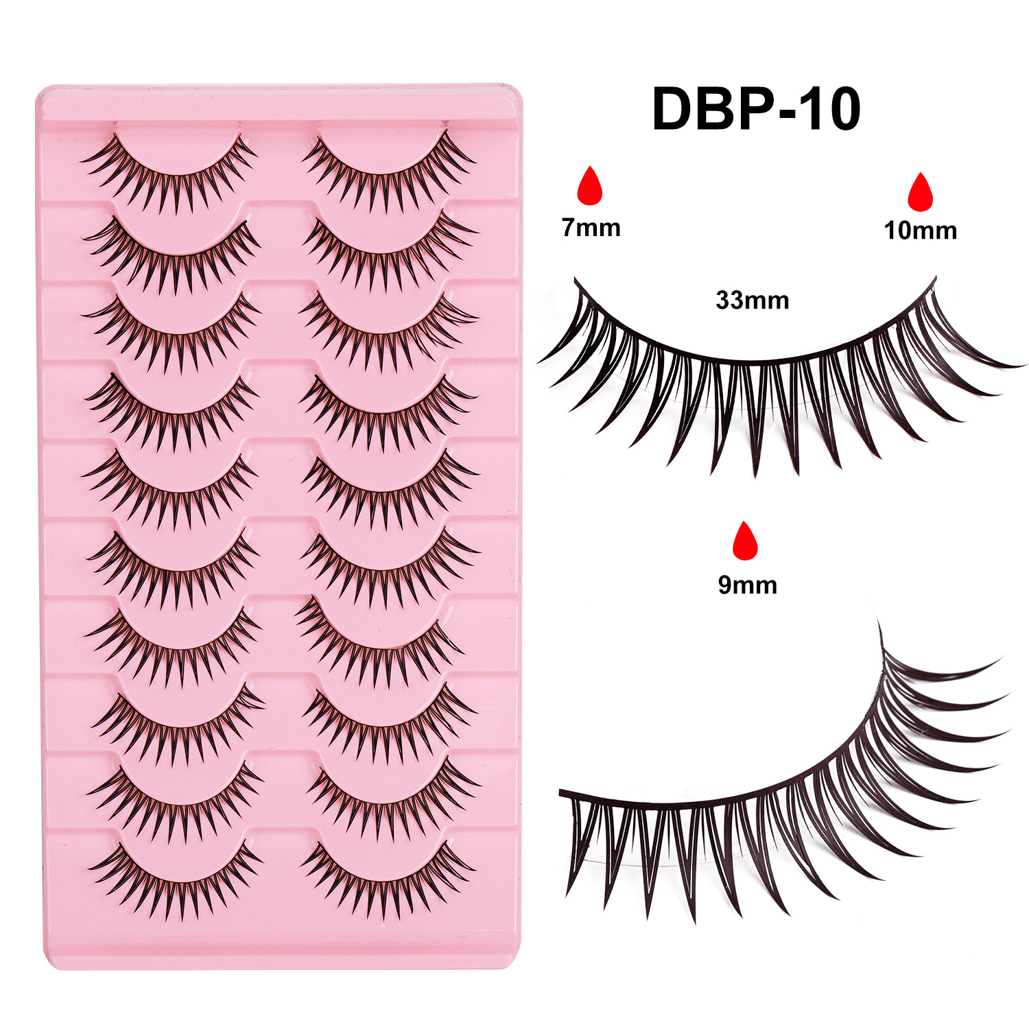 DBP-10(에어속눈썹) 폭스계 얇고 얇고 부드러운 줄기