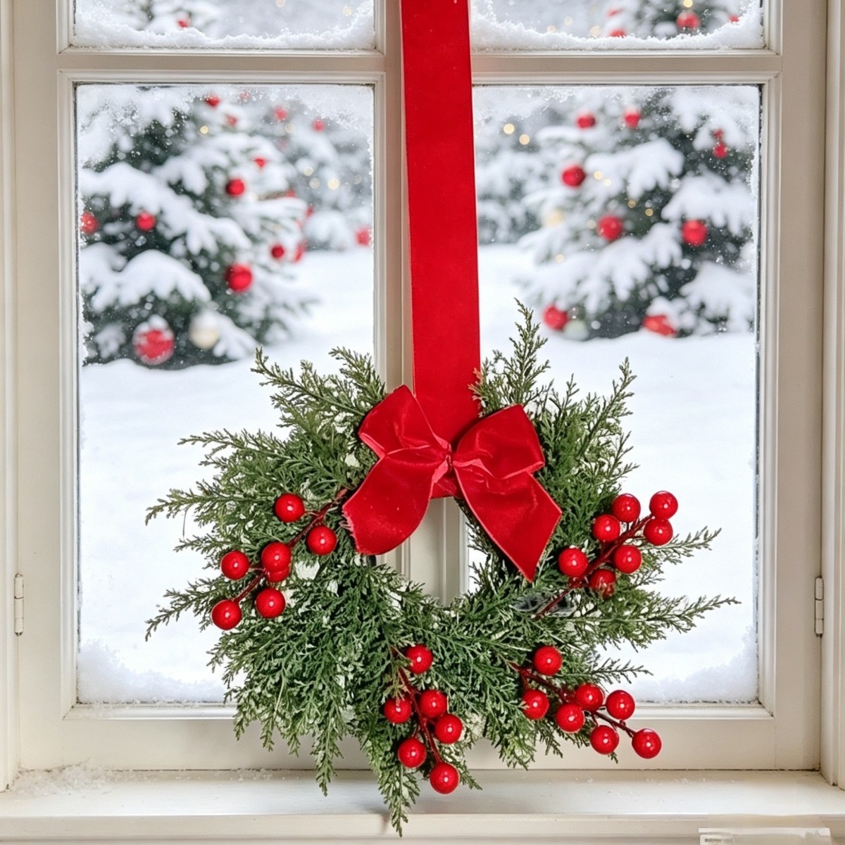 New Cross-Border Christmas Decorations, Wreaths, Window Displays, Door Hangings, Venue Decorations, Christmas Wreaths Wholesale, Rattan Circles