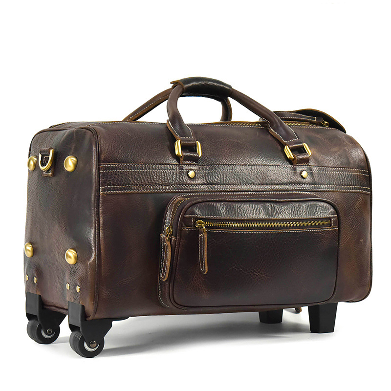 Retro leather suitcase