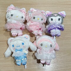 白猫咪芭蕾服系列库洛米美乐蒂小羊毛绒公仔挂件珠链挂饰