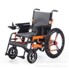 亚马逊热销碳钢车架奔驰轮设计左右可折叠电动轮椅