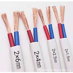 RVVB電線2芯1.5 2.5 6平方保護ケーブル家庭用屋外防水凍結防止銅被覆アルミ電源コード