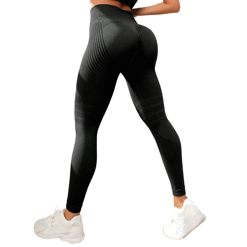 Yx Sports Yoga Pants Women's Fitness Leggings Integrated High-Waisted Knit High-Elasticity Internet-Famous Peach Butt Leggings