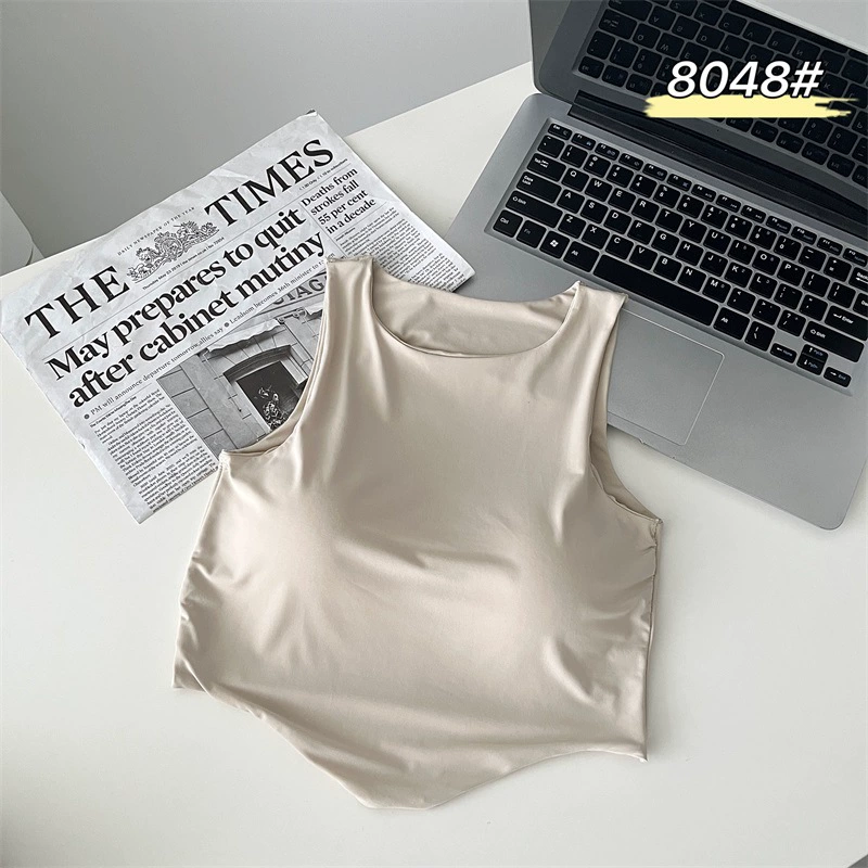 Прядочно шёлковый топ с чашками, топ без рукавов, underwear как верхняя одежда, топ-бюстье без рукавов, топ-бюстгальтер, жилет, красивая спина