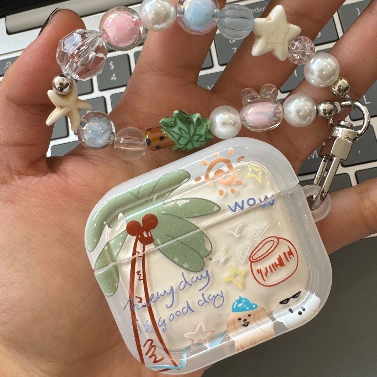 árbol de coco de verano para huaqiangbei 5 generación airpods 4 generación estuche de protección bluetooth airpodspro3 estuche de auriculares