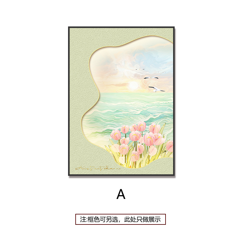 Pintura decorativa de entrada de estilo crema nórdico