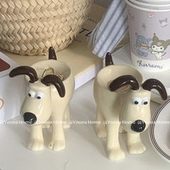 A5L復古狗狗陶瓷耐高溫雞蛋托早餐搭配蘸料碗首飾收納盒可愛桌面