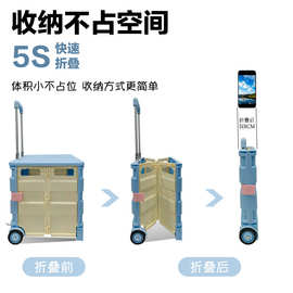 家用小推车买菜车折叠购物车爬楼塑料便携式菜篮拉杆车摆摊手拉车