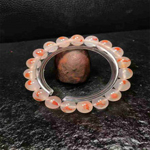 天然川料南红冰飘圆珠手串 干净无杂 玉质莹润 飘花漂亮 厂家直销