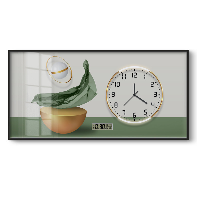 Caja de medidor de electricidad decoración pintura de gran tamaño con reloj calendario perpetuo para niñas que cubren la caja de distribución fuerte y débil pintura colgante del restaurante