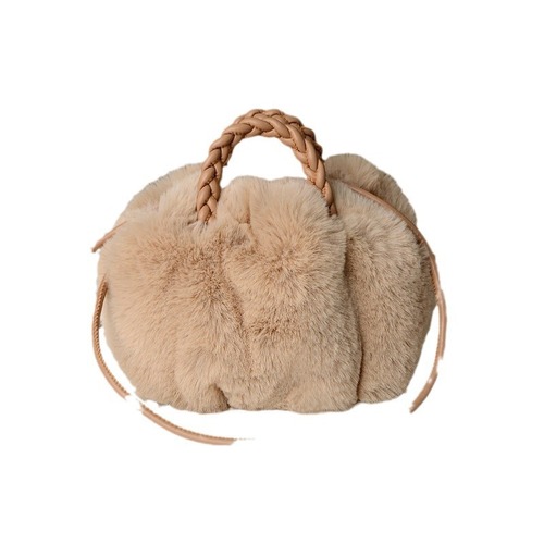 Soft Cloud Fleece Women's Bag, Versatile Style, High-Quality Hand-Pull Rope Shoulder Bag for Autumn/Winter
