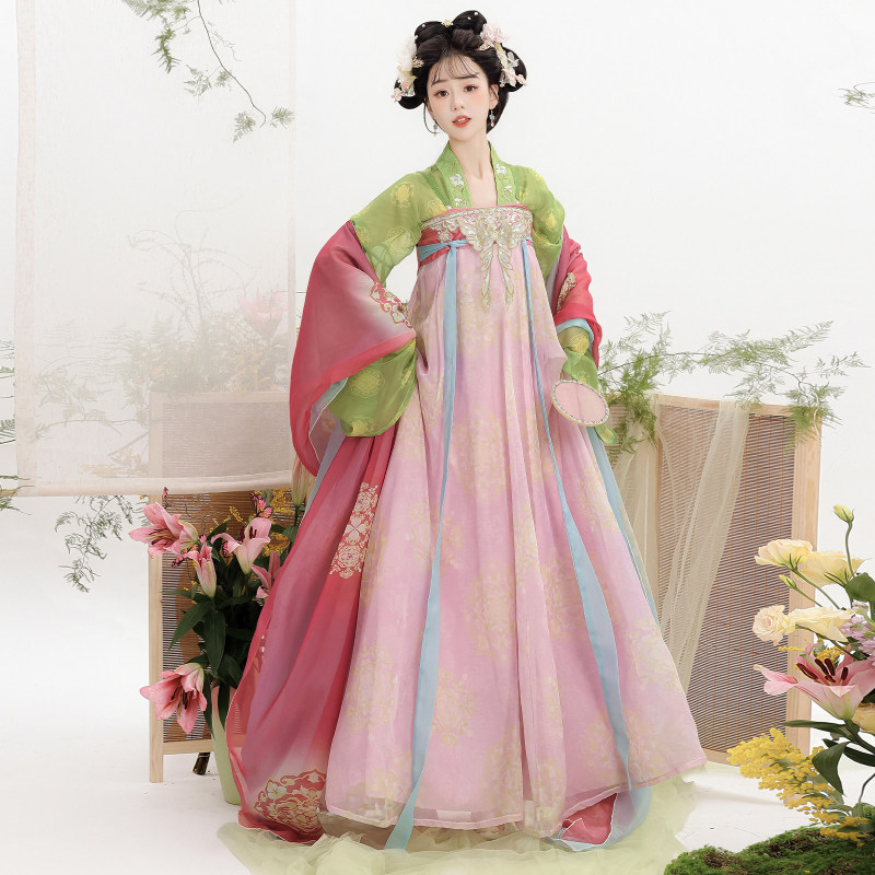 Luozhu Original Hanfu for Women【Tachun Ci】Tang-Style Qi Xiong Embroidery with Han Elements, Ancient Style, Ethereal, Everyday Wear for Spring and Summer Luozhu Original Hanfu for Women【Tachun Ci】Tang-Style Qi Xiong Embroidery with Han Elements, Ancient Style, Ethereal, Everyday Wear for Spring and Summer
