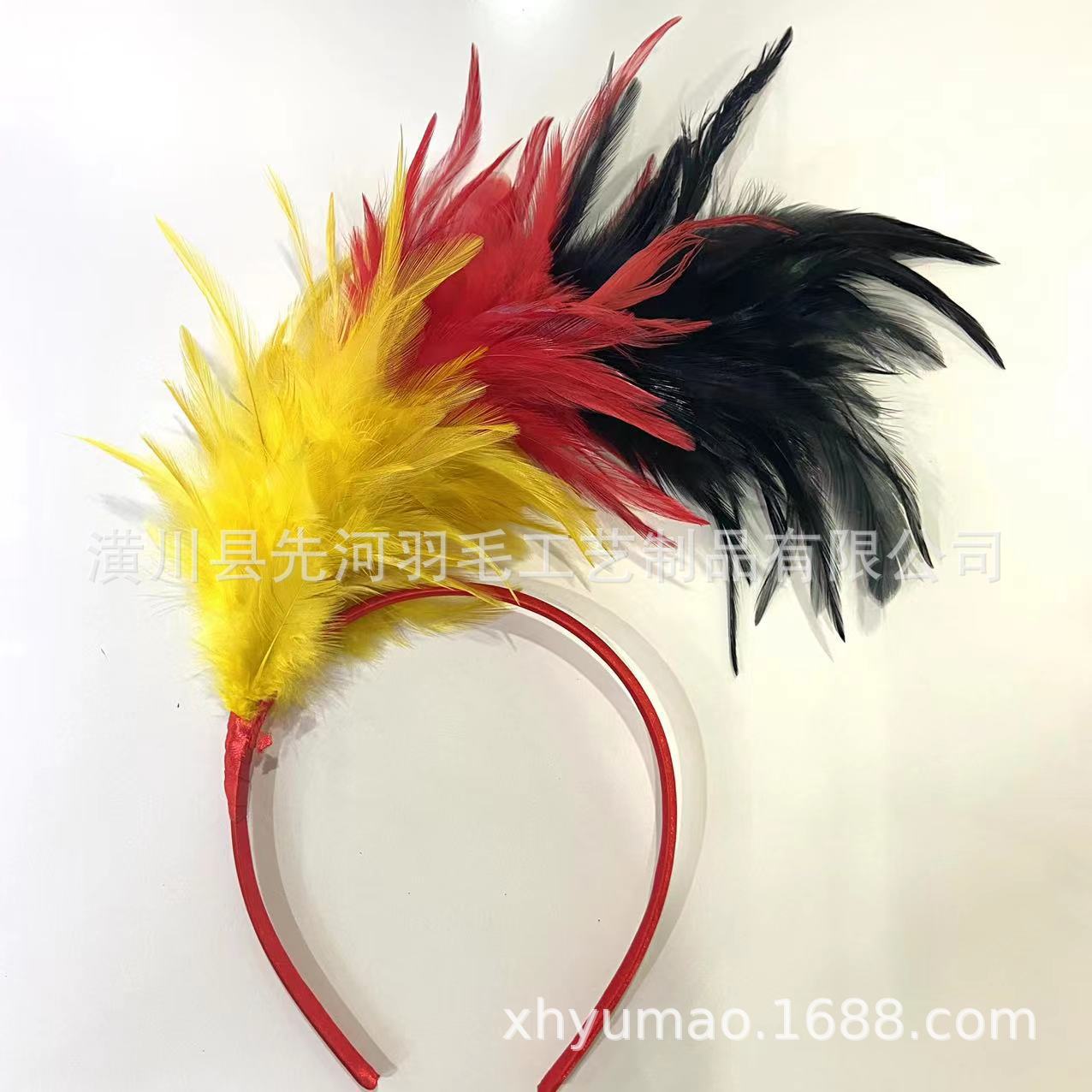 노랑 빨강 검정 삼색 (머리띠 빨강)