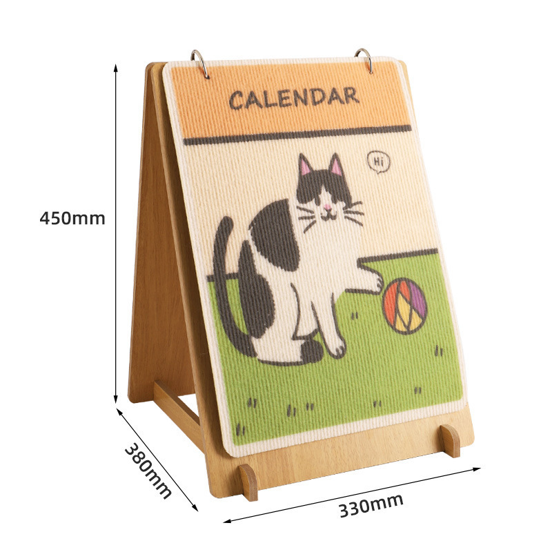 カレンダー 猫の爪とぎボード 垂直卓上カレンダー 猫の爪とぎボード 耐摩耗性と脱落防止 猫の爪デバイス 壁に取り外し可能 面白い猫遊び|undefined
