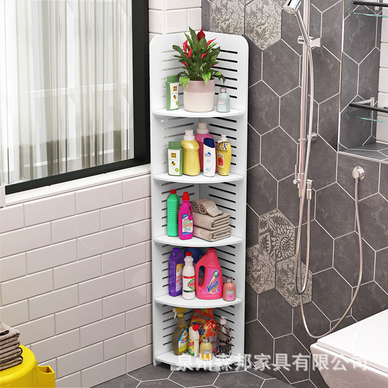 Bathroom Shelf Storage Rack Triangular Shelf Corner Shelf North Island Agent Wholesale Fujian Jinjiang Bathroom Corner Shelf