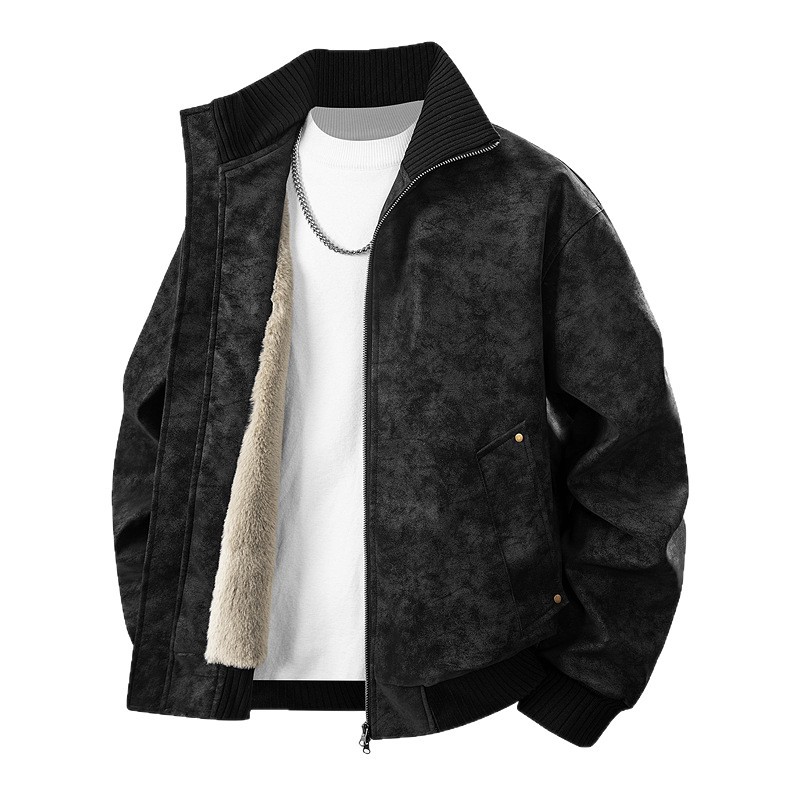 Chaqueta transfronteriza para hombres otoño y invierno 2025 nuevo tipo de algodón caliente grueso para hombres suelto chaqueta antiviento retro