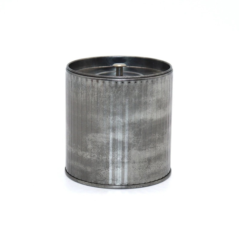 En stock hierro retro puede sellado sin fugas de gran capacidad 9oz10oz vela hierro puede con tapa caja de hierro