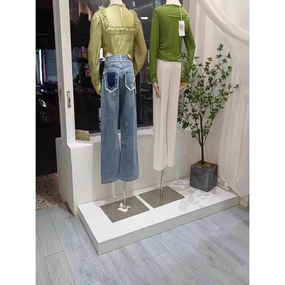 长方形梯形网红直播模特婚纱墩子酒吧展示台黑色底座烤漆地台