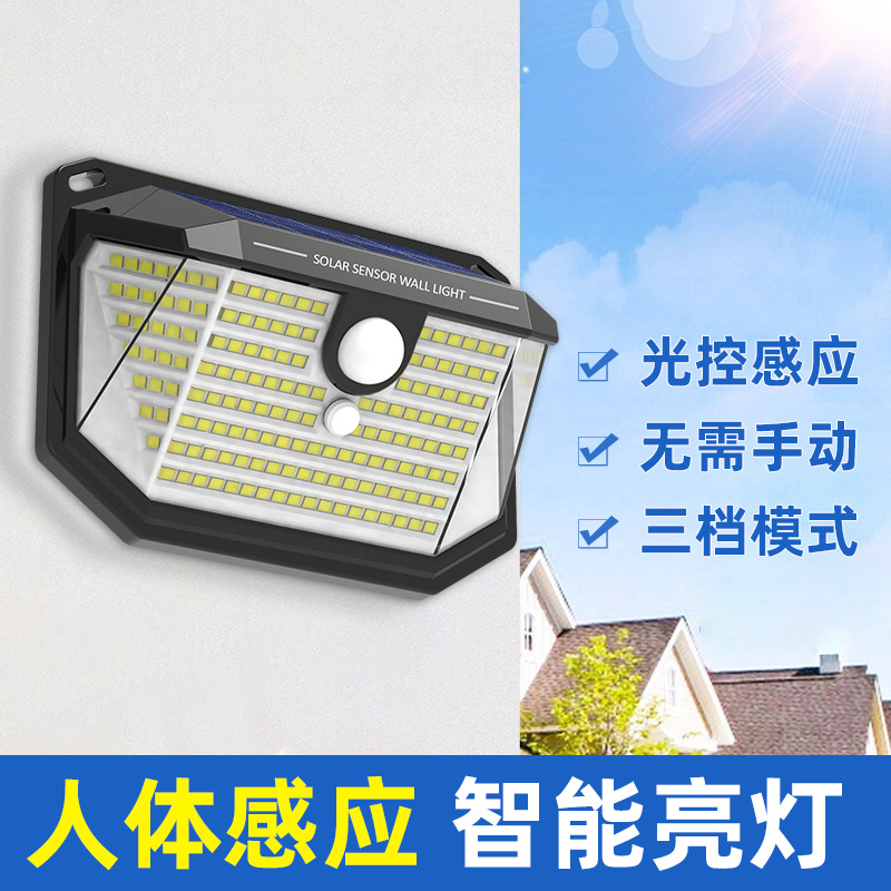 Lámpara solar de pared con sensor de movimiento, para exteriores y jardín, encendido automático nocturno, personalizable al por mayor