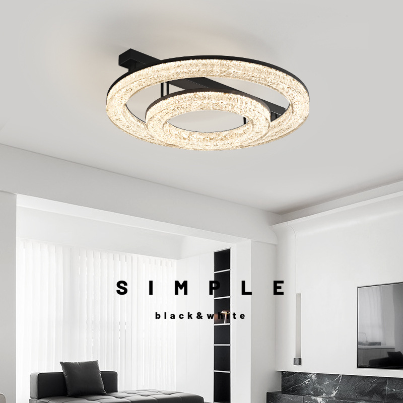 Lámpara de sala de estar minimalista de estilo italiano, hogar atmosférico, diseñador de alta gama 2025 nueva lámpara de techo de dormitorio principal minimalista moderna