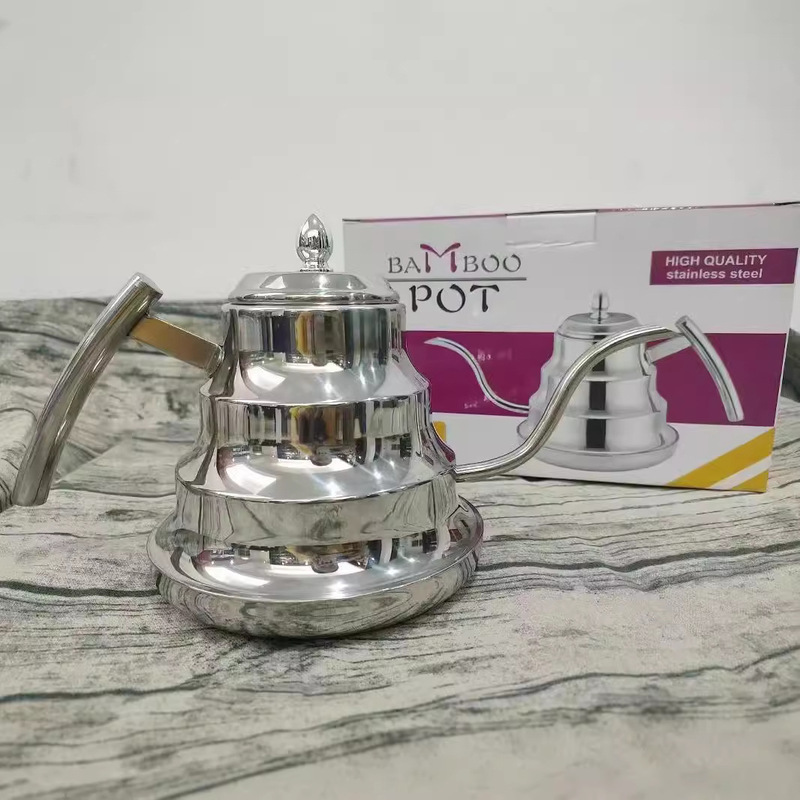 Cross-border teapot flat-bottomed induction cooker water kettle with leakage net thickened kettle 1.2L Vietnam coffee pot bamboo pot